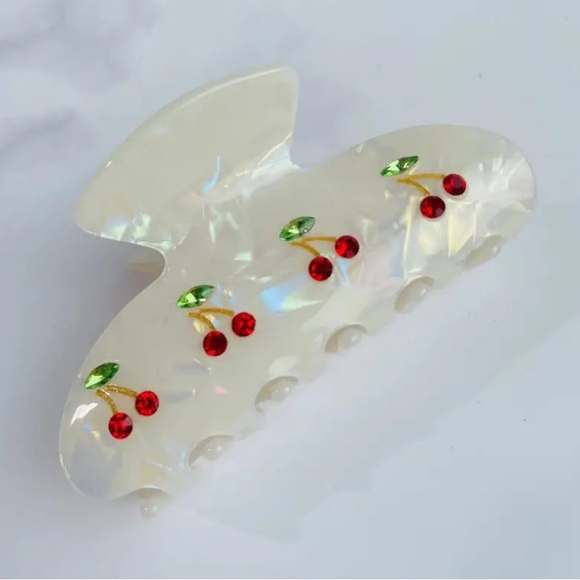 Cherry Rhinestone Hair Clips - Pick One NIP - Picture 2 of 7